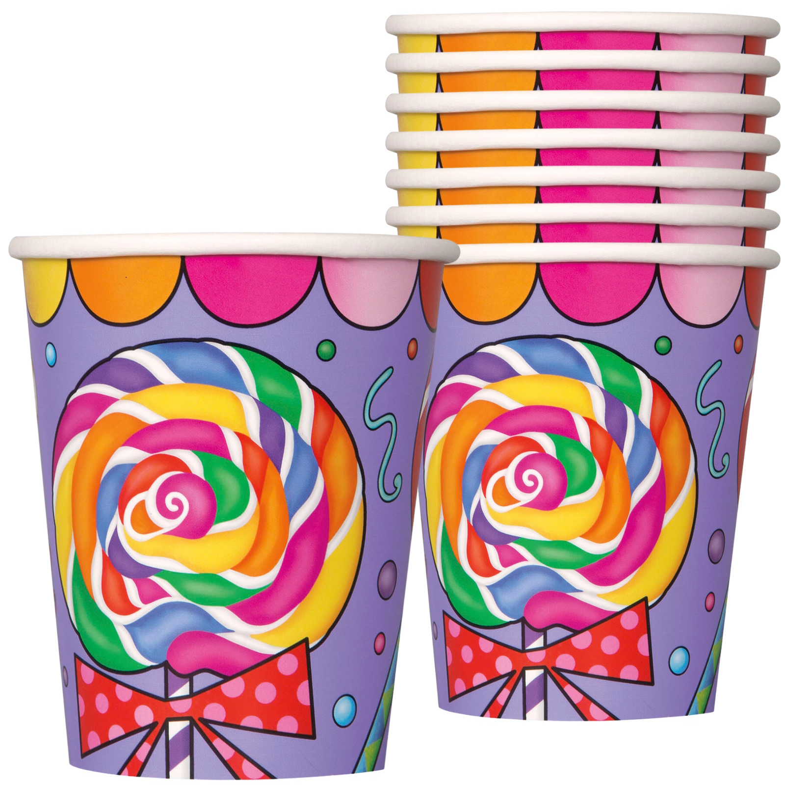 Candy Party Paper Cups (Pack of 8)