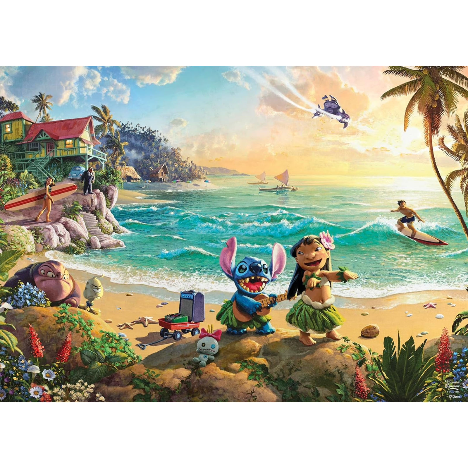 Thomas Kinkade Lilo & Stitch Poster