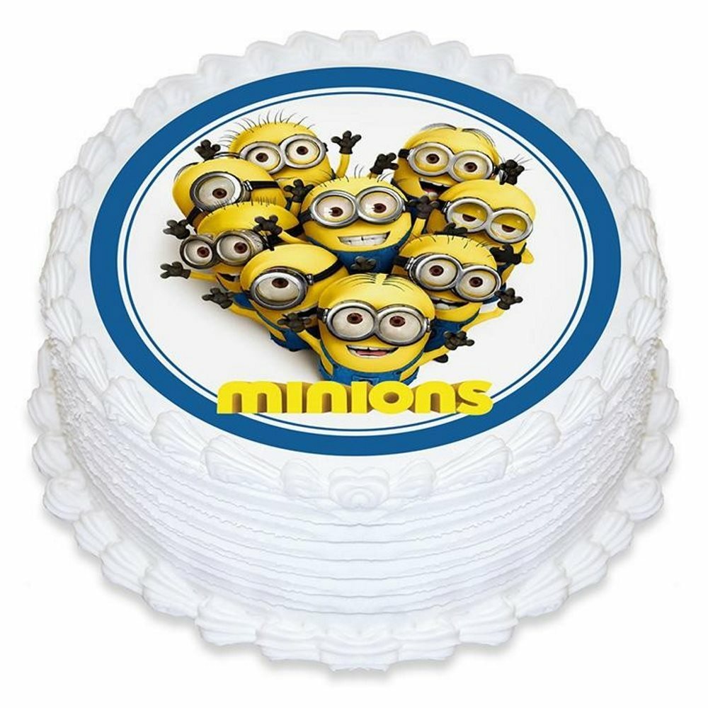 Minions Edible Icing Cake Decoration