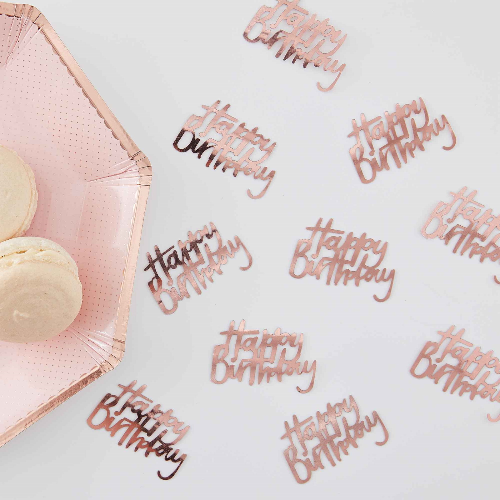Ginger Ray Ditsy Floral Rose Gold Happy Birthday Foil Confetti (14g) 