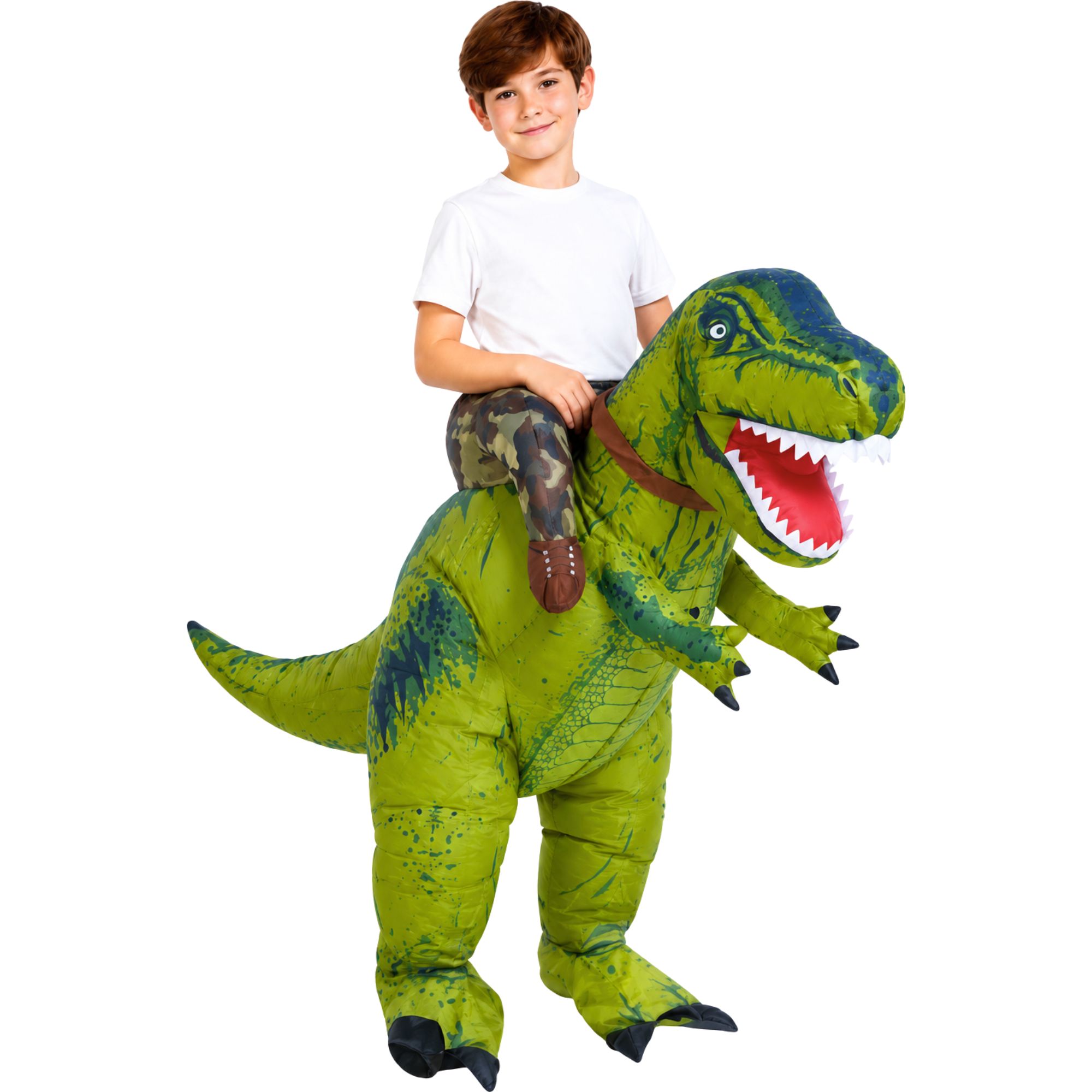 Dinosaur Ride On Inflatable Kids Costume
