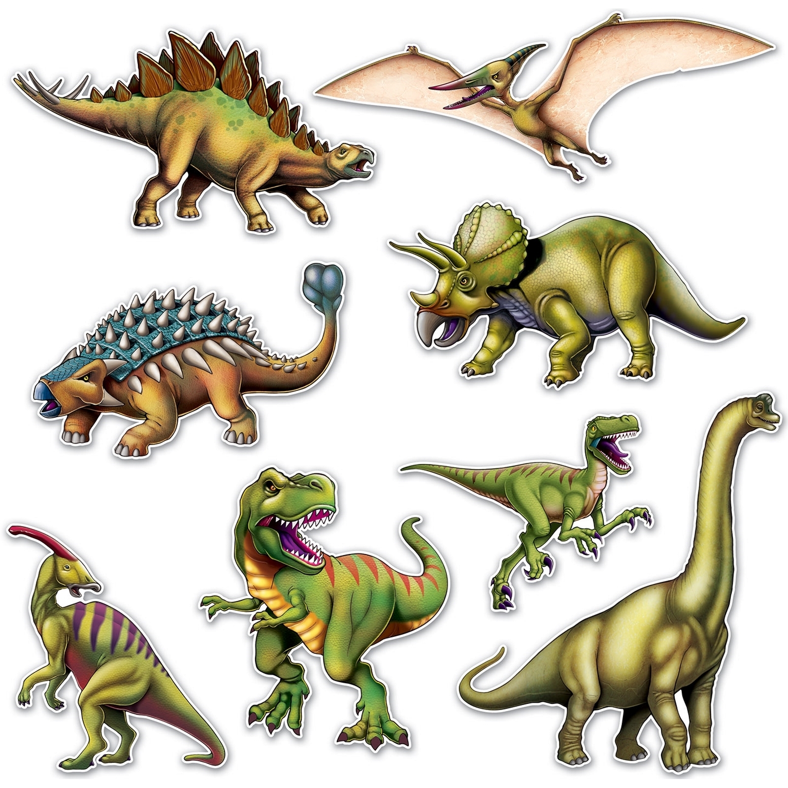 Dinosaur Cutouts (Pack of 8)