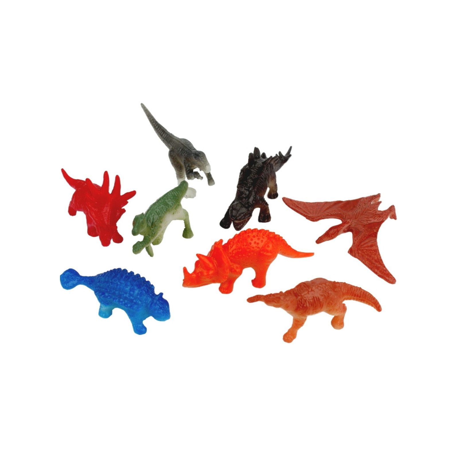 Assorted Plastic Dinosaur Toys (Pack of 8)