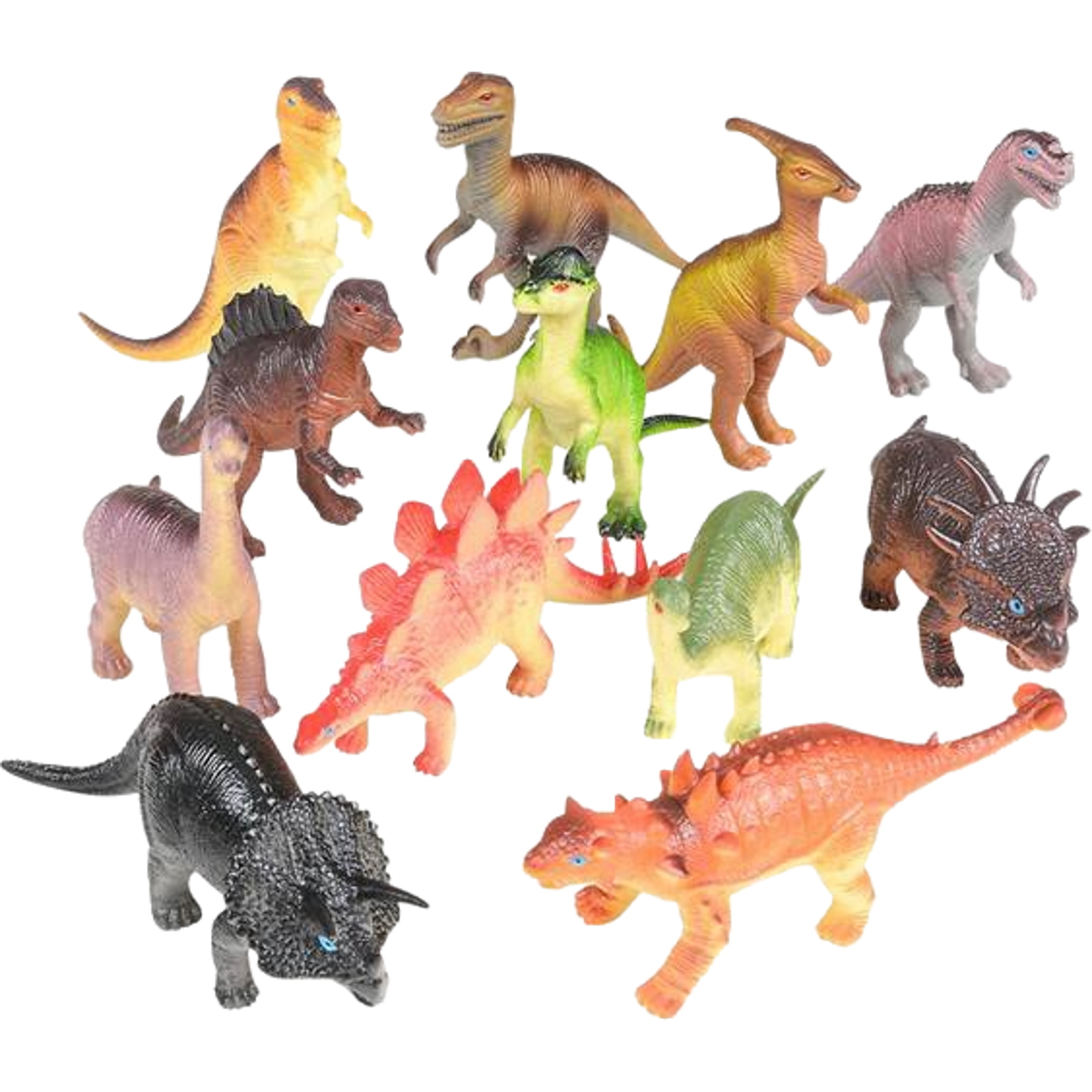 Plastic Dinosaur Figurine Toys (Pack of 12)