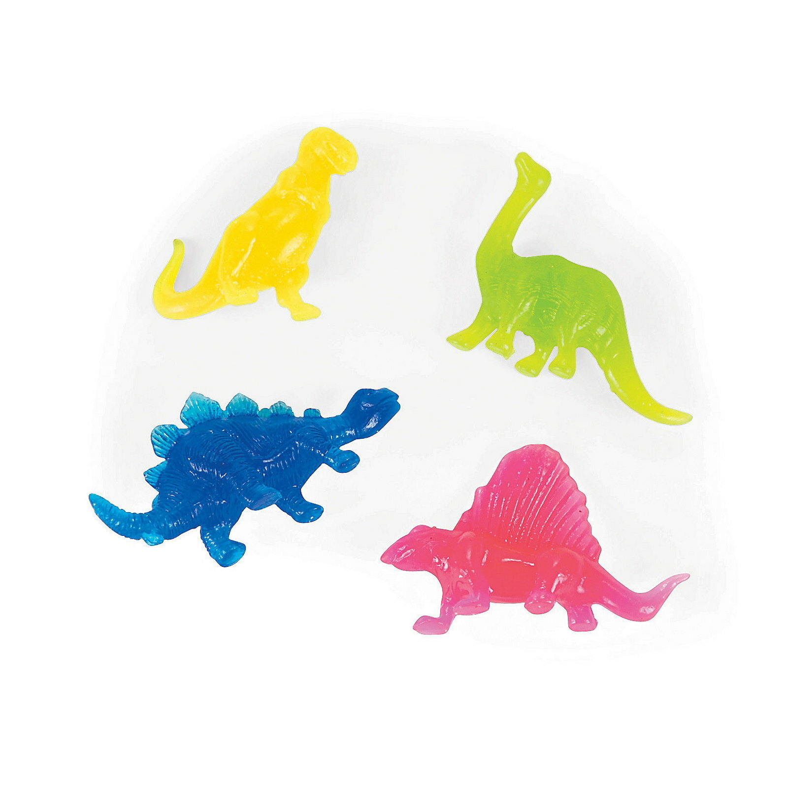 Neon Dinosaur Stretchy Toys (Pack of 4)