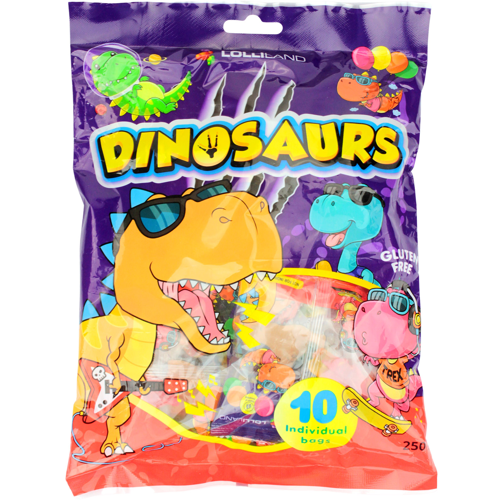 Assorted Dinosaur Lollies (Pack of 10)