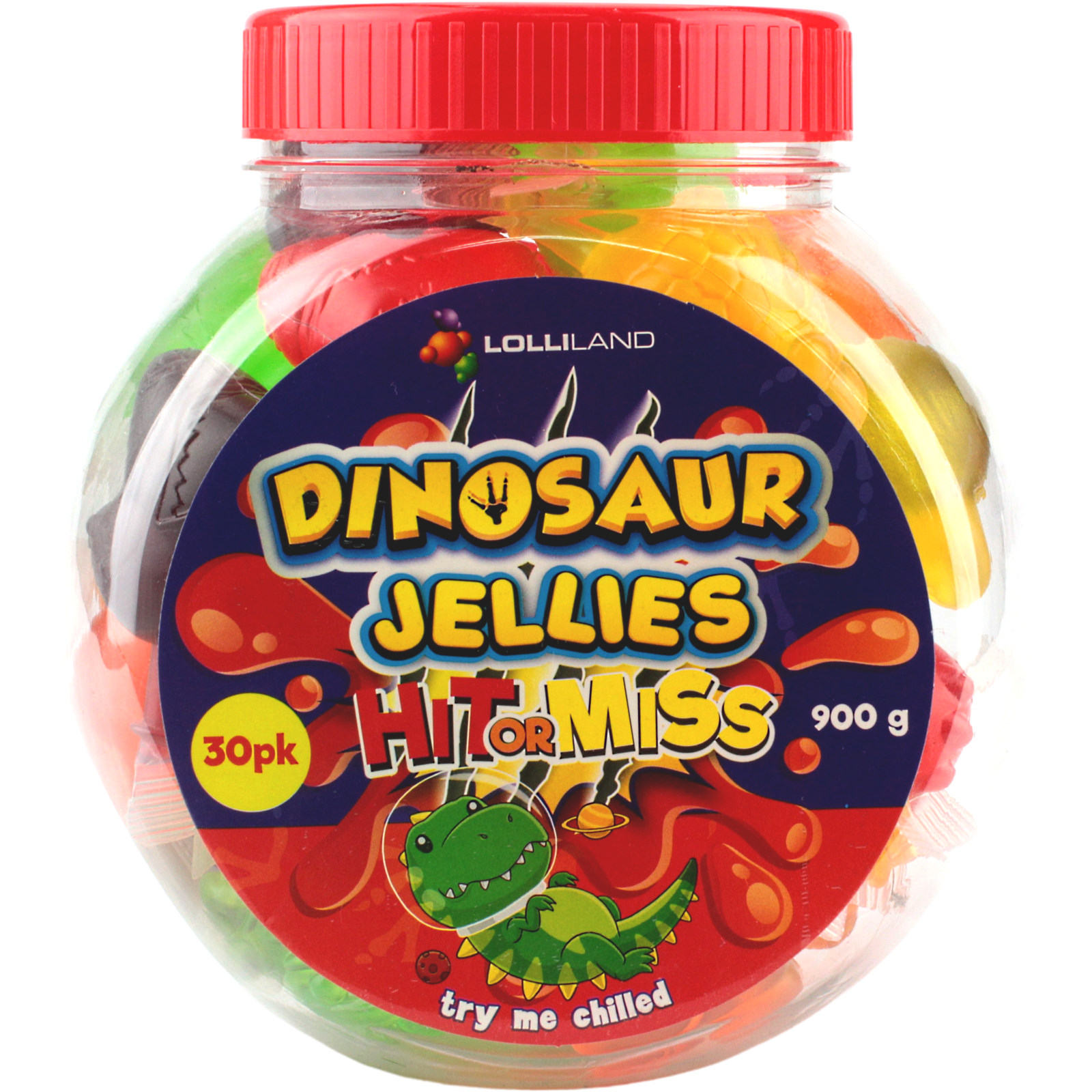 Assorted Hit or Miss Dinosaur Fruit Jellies (Pack of 30)