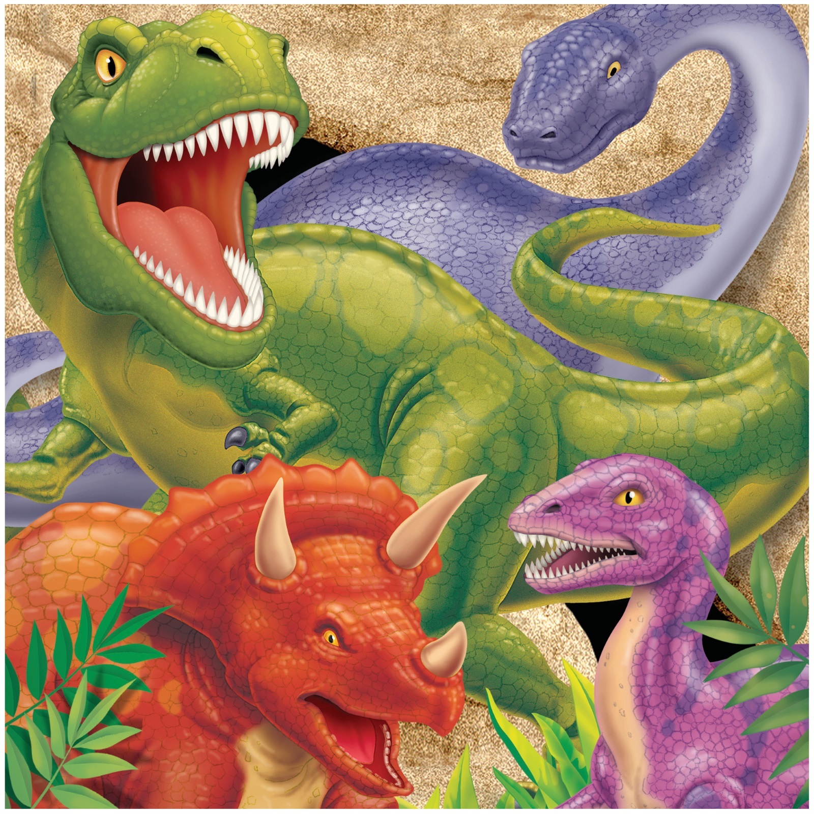Dino Blast Large Napkins / Serviettes (Pack of 16)