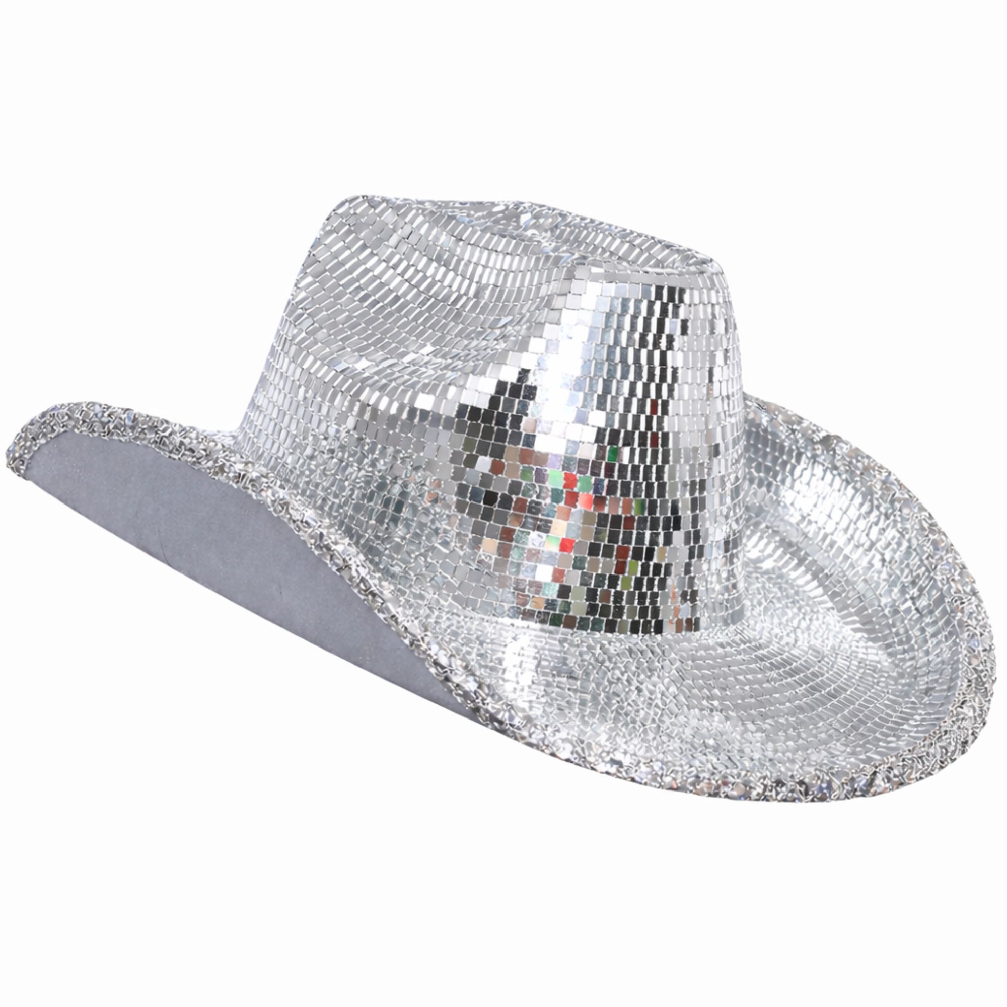Adult Western Disco Mirror Cowboy Hat