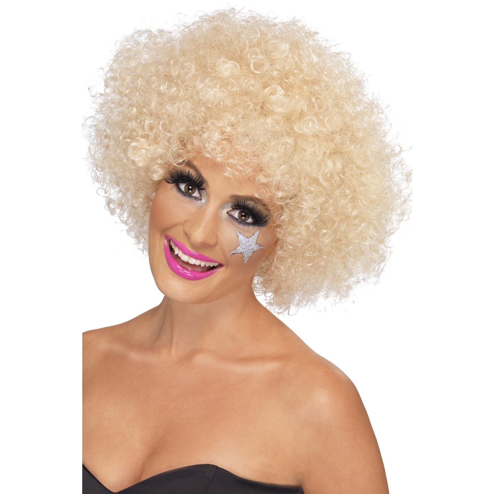 Women's Blonde 70s Funky Afro Wig