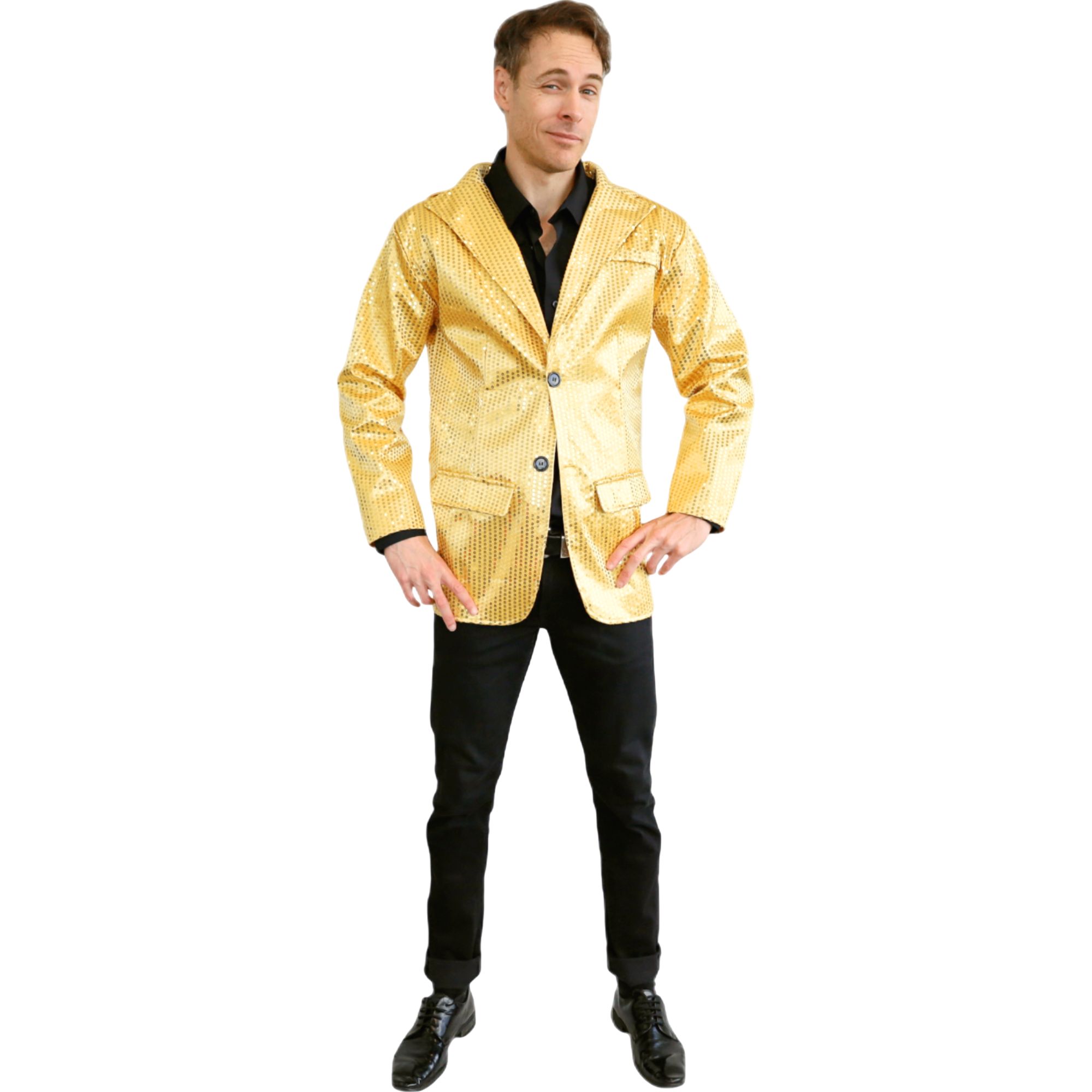 Men's Gold Sequin Jacket Costume