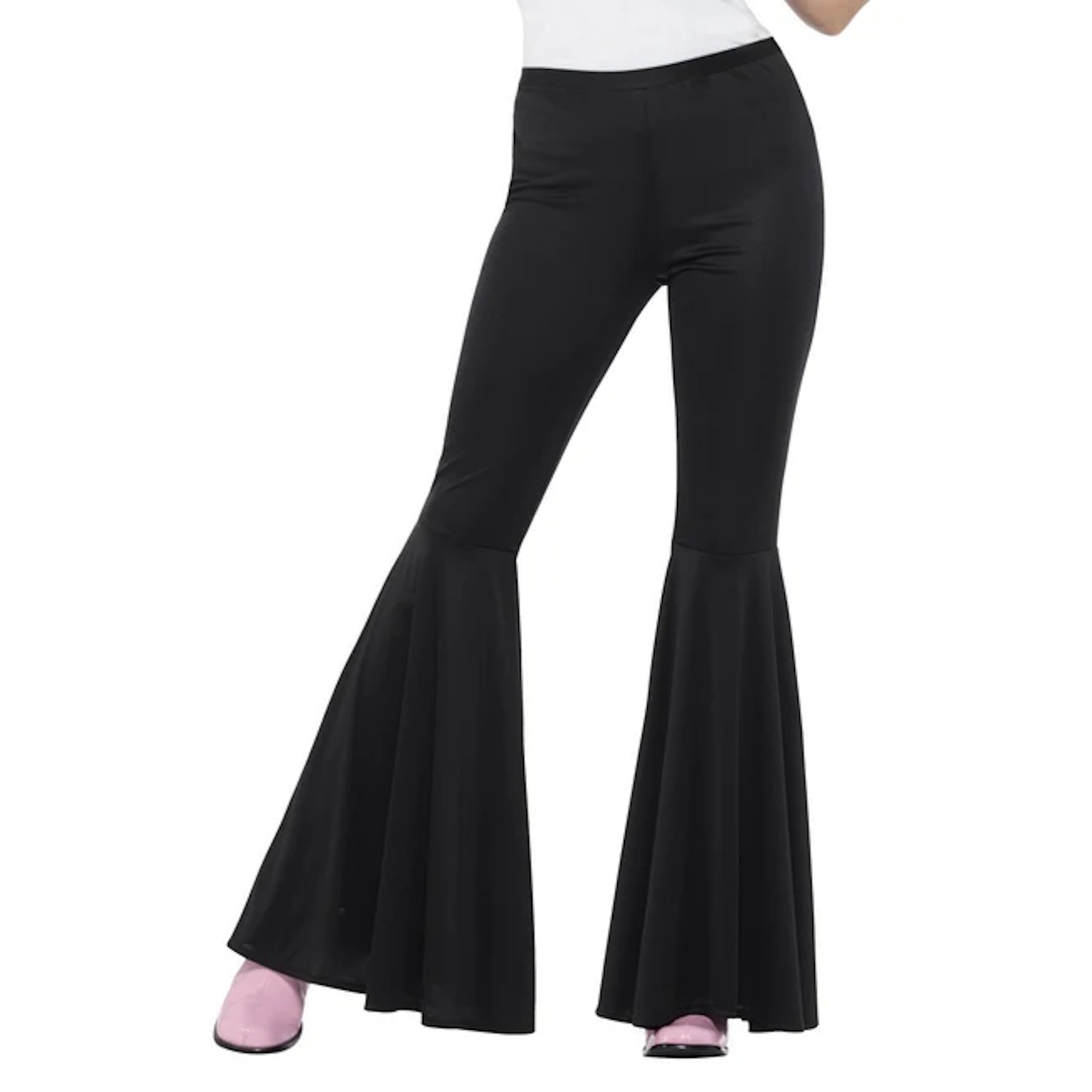 Black Flared Trousers Women's Costume 