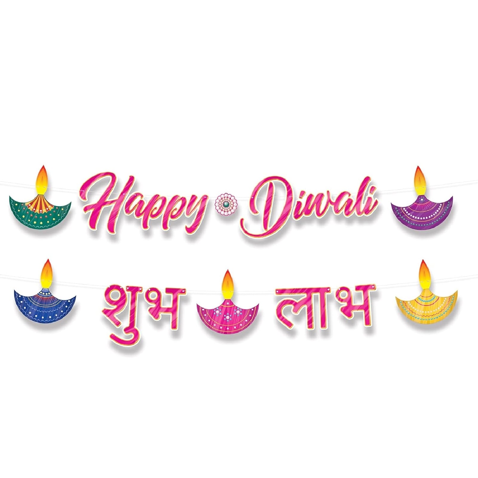 Happy Diwali Foil Garland Banner 