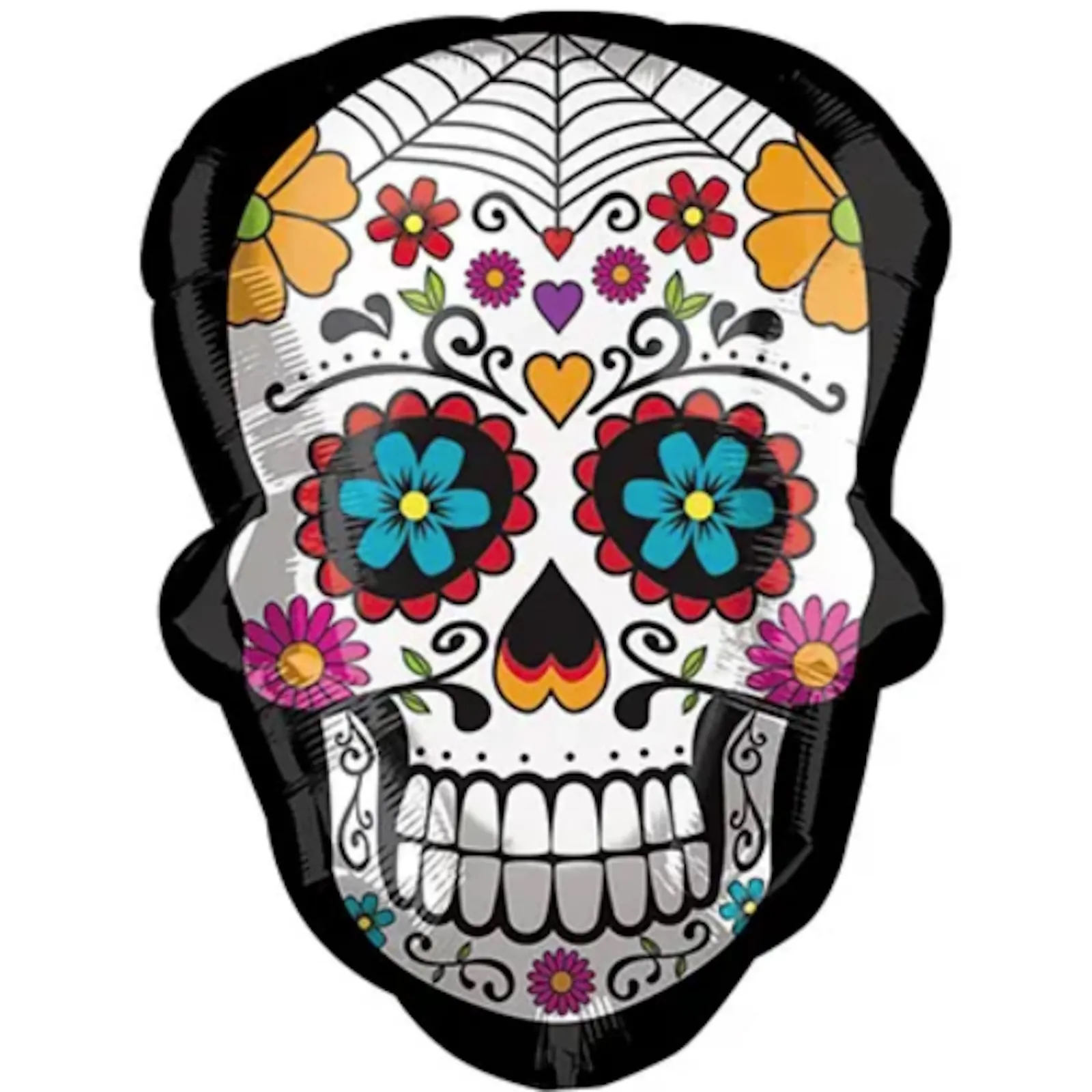 Shape Day of the Dead Sugar Skull Foil Balloon