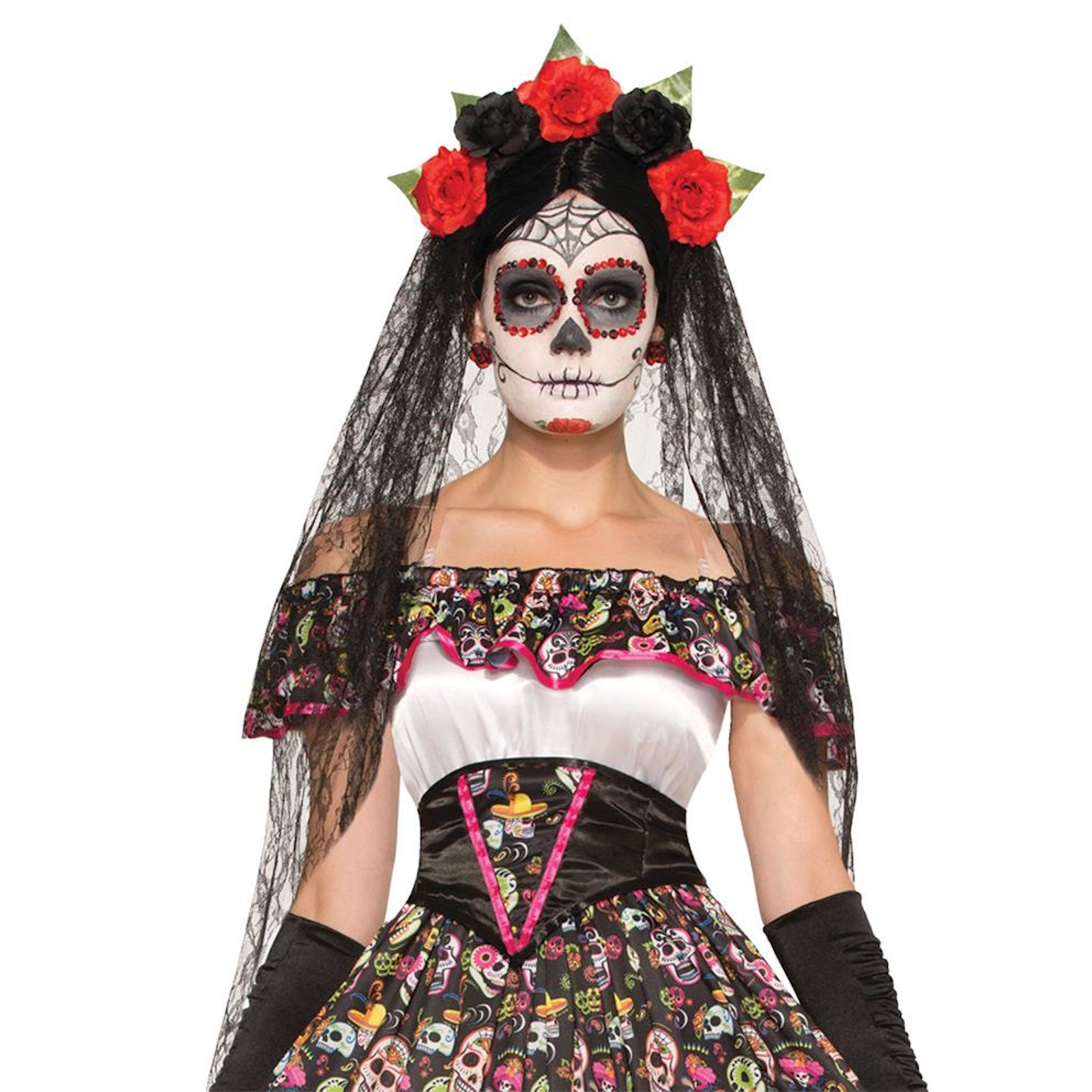 Day of the Dead Veil Adult Costume Accessory