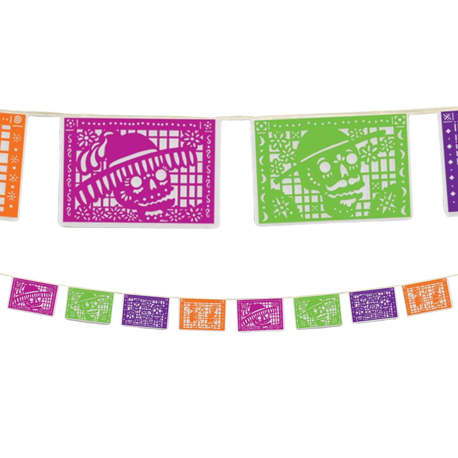 Day Of The Dead Picado Pennant Banner 