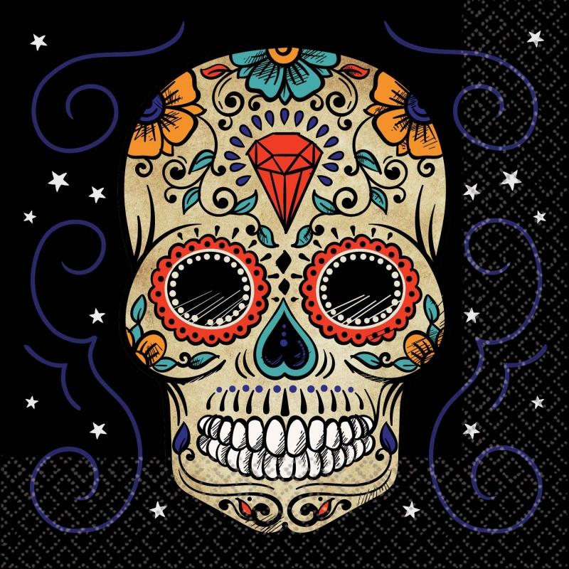 Sugar Skull Lunch Napkins Pack of 36