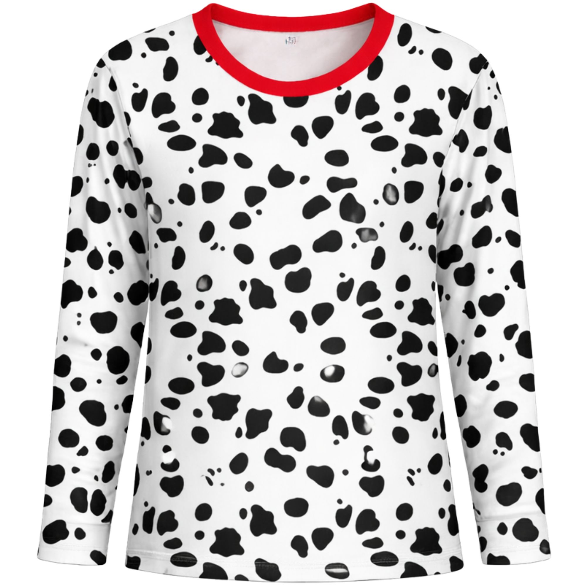 Dalmatian Spot Adult Long Sleeve Top Small