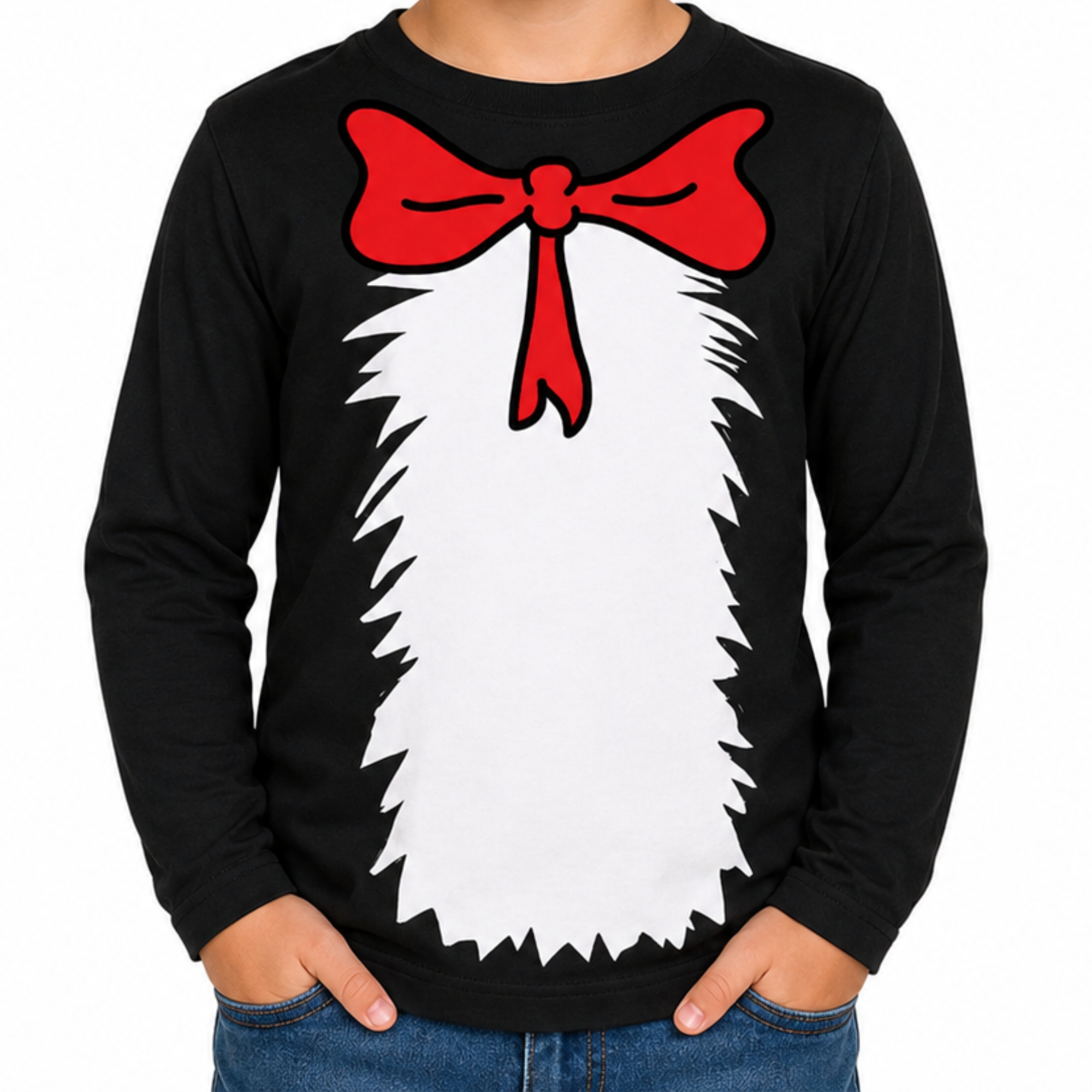 Kids Silly Cat Log Sleeve Top Costume 