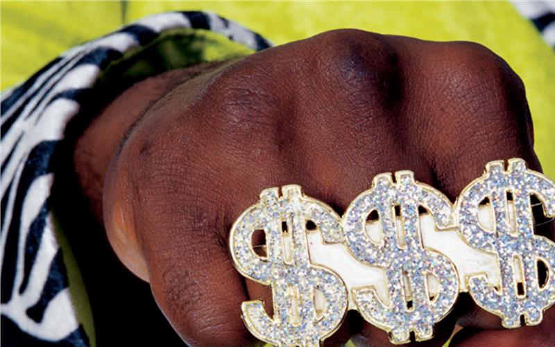 Dollar Sign Ring Adult Costume Accessory