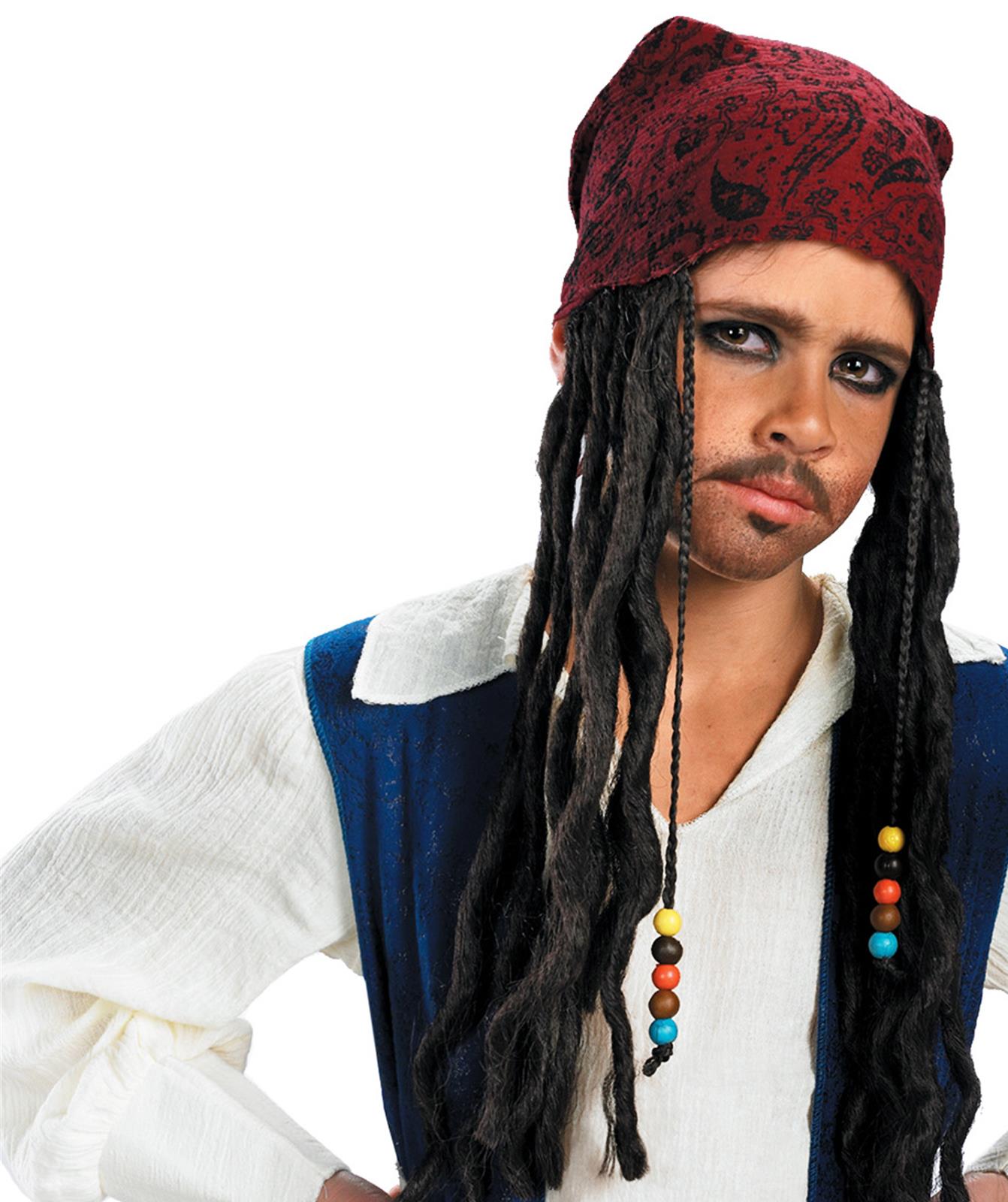 Pirates of the Caribbean Jack Sparrow Headband With Hair Child Costume Accessory