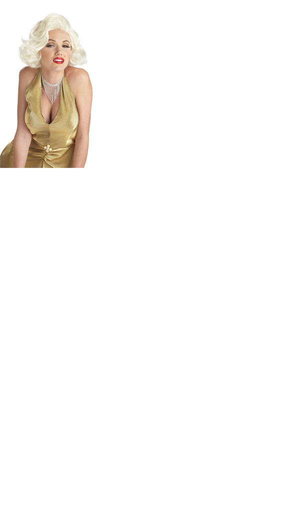 1950's Classic Marilyn Monroe White Blonde Adult Wig