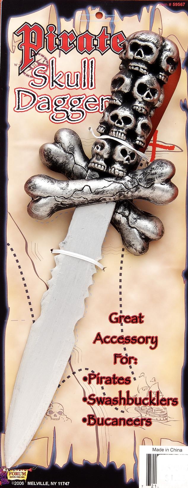 Pirate Skull Handle Dagger Costume Accessory
