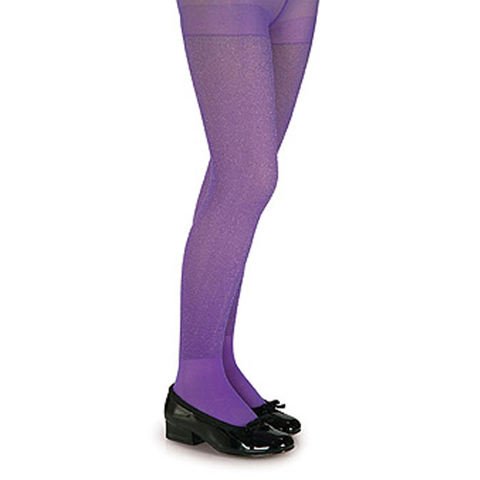 Purple Glitter Child Tights