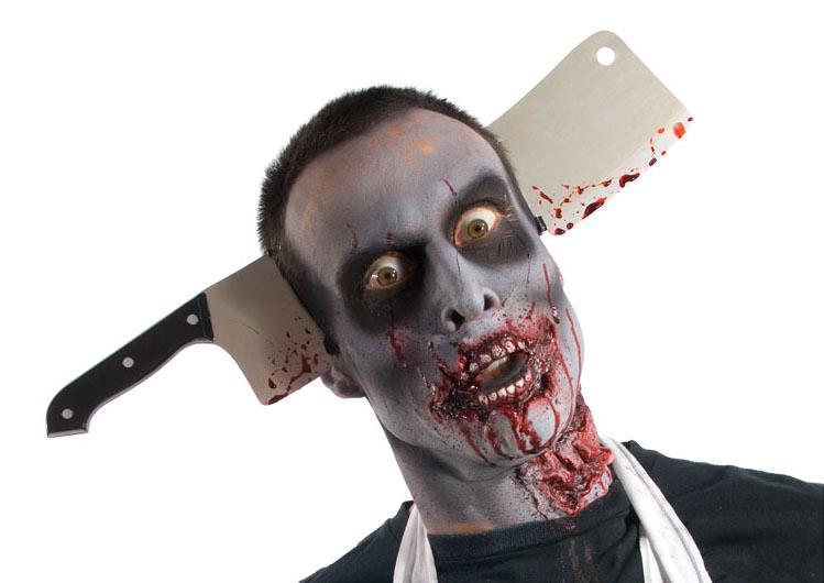 Zombie Cleaver Thru Head Adult Costume Accessory