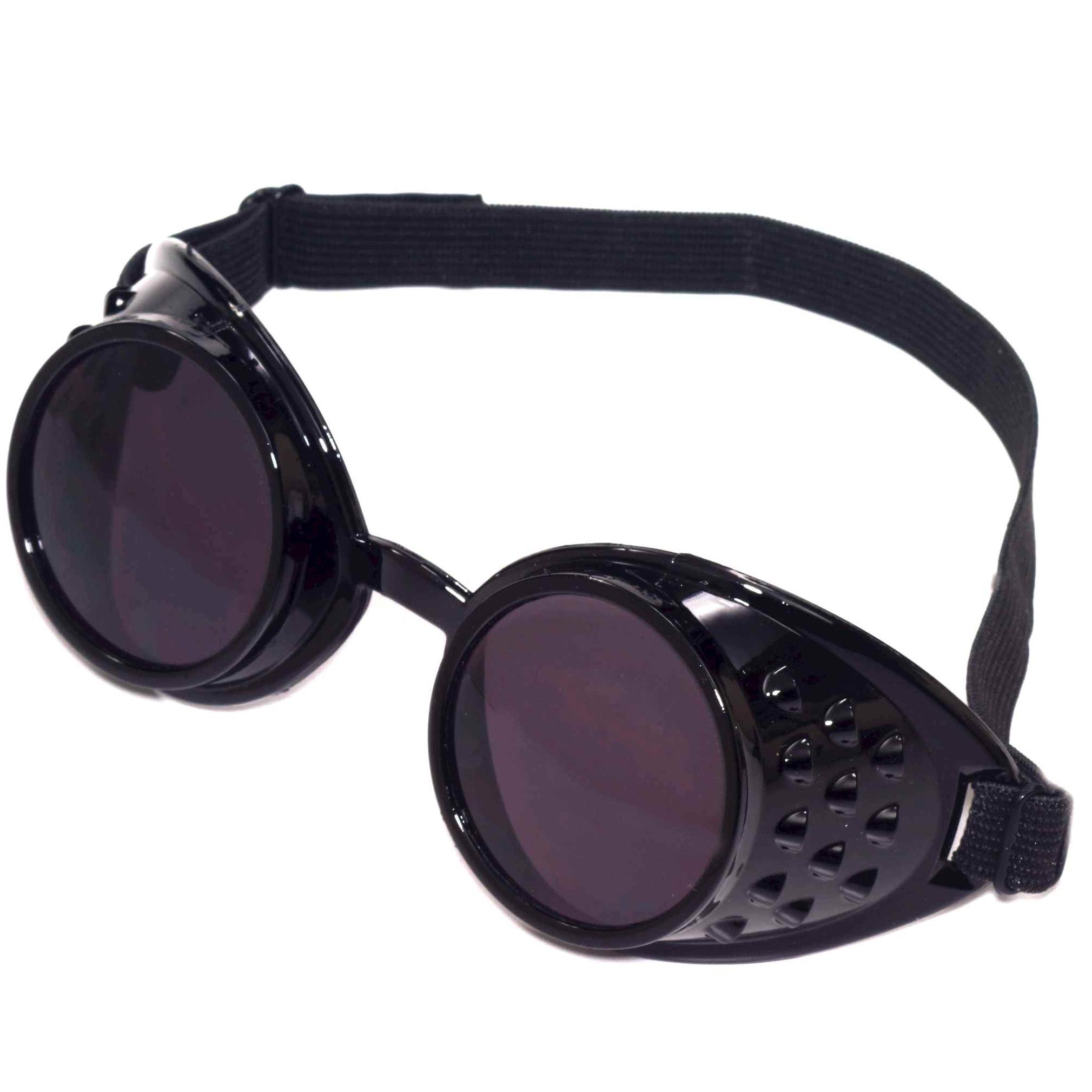 Vintage Victorian Steampunk Black Goggles Adult Costume Accessory