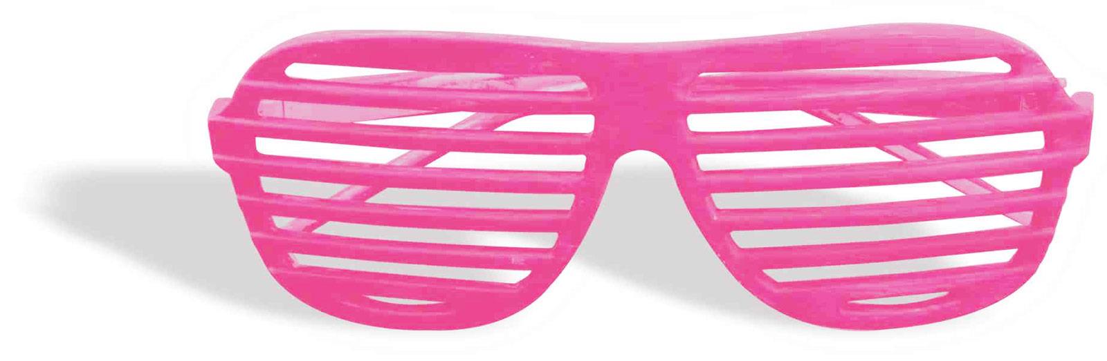 Neon Pink Slot Adult Glasses