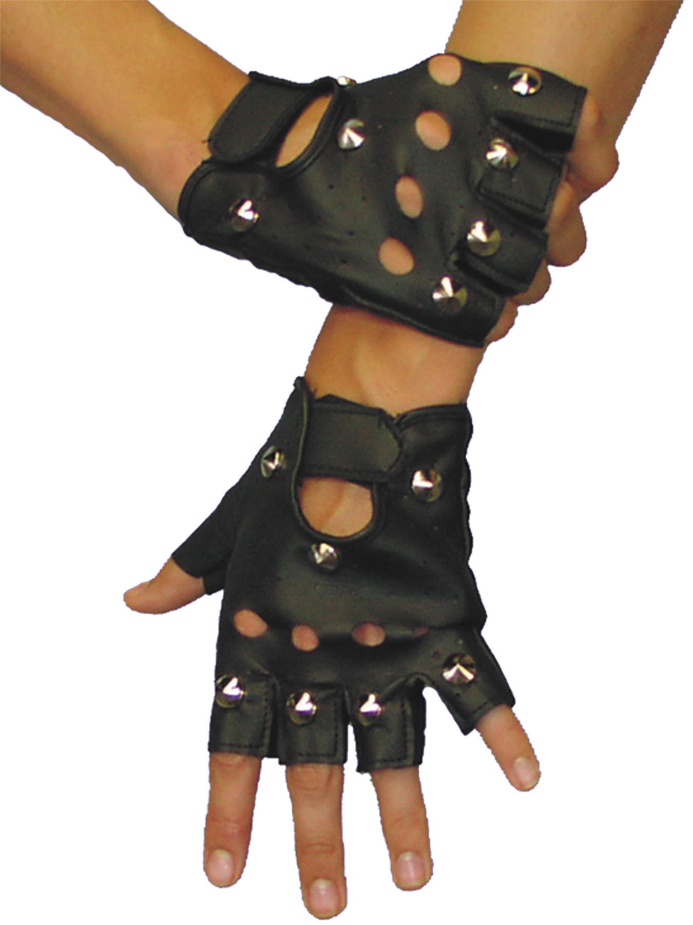 Easy Rider Studded Fingerless Biker Adult Gloves