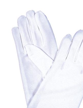 White Nylon Wrist Child Gloves Small