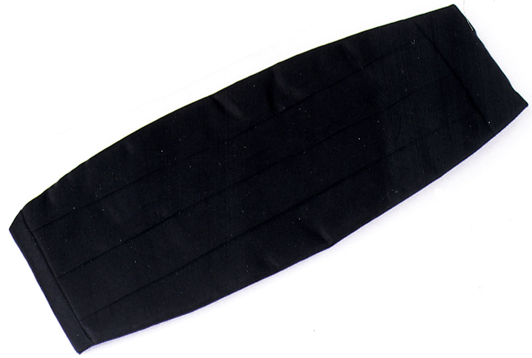 Black Cummerbund Adult Costume Accessory