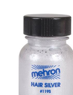 Mehron Silver Liquid Hair Colour 4.5oz Makeup Accessory