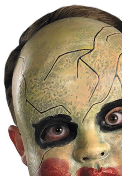Smeary Cracked Doll Face Adult Mask