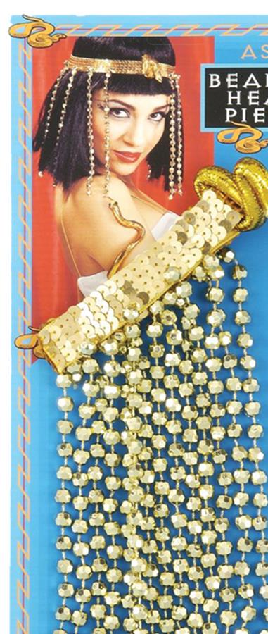 Cleopatra Egyptian Asp Headband With Beads Adult Costume Accessory