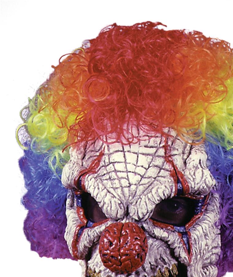 Scary Horror Evil Clown Rainbow Adult Mask