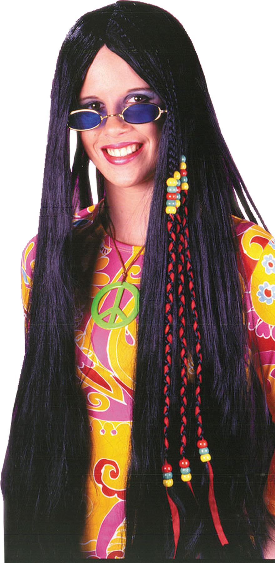 Braided Black Hippie Adult Wig