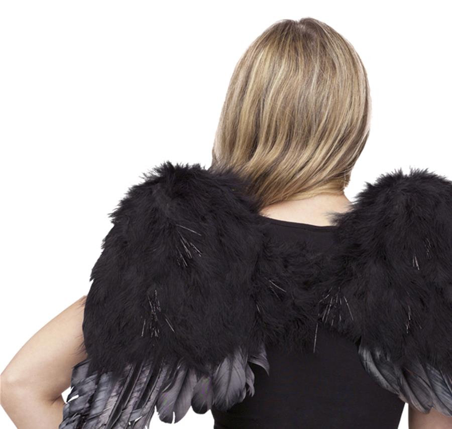 Black Feather Angel Wings Child Costume Accessory