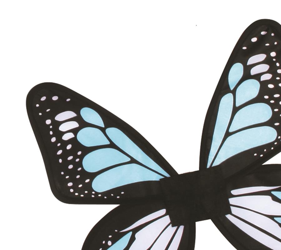 Light Blue Satin Butterfly Fairy Wings Child Costume Accessory