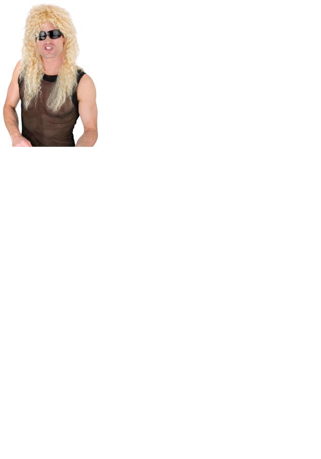 1980's Heavy Metal Rocker Blonde Adult Wig