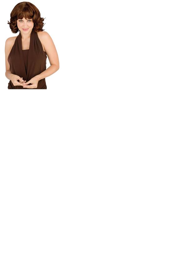 Buxom Beauty Brown Adult Wig