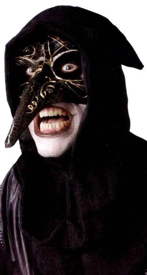Venetian Carnival Raven Black Adult Mask