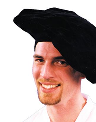Medieval Renaissance Black Adult Hat