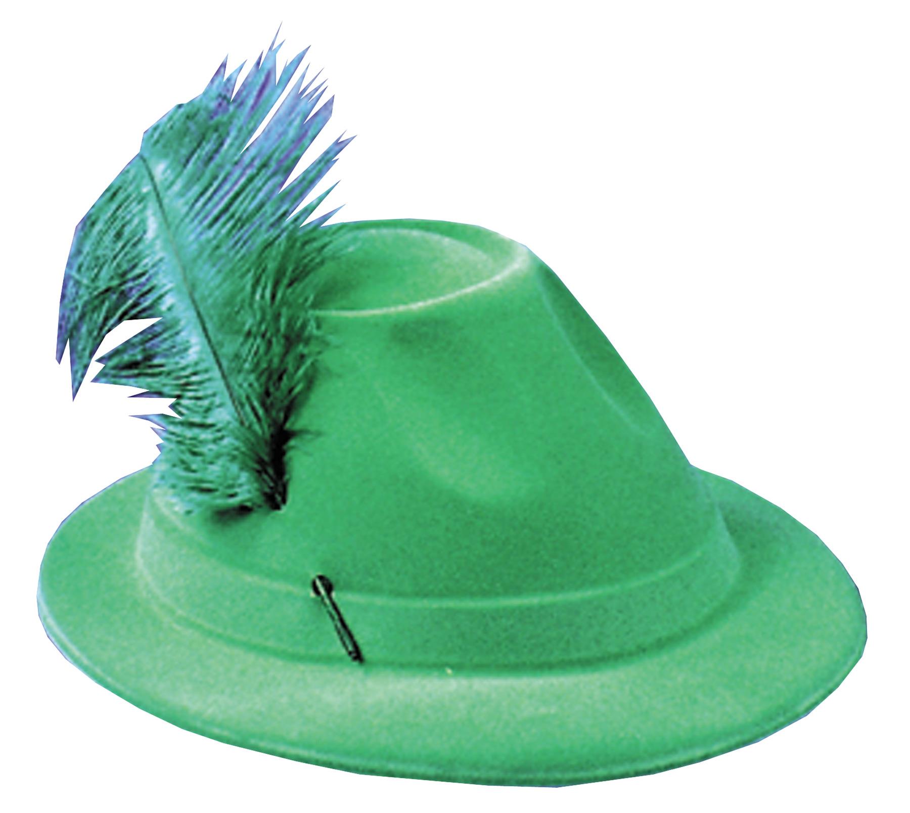 Alpine Green Feather Adult Hat