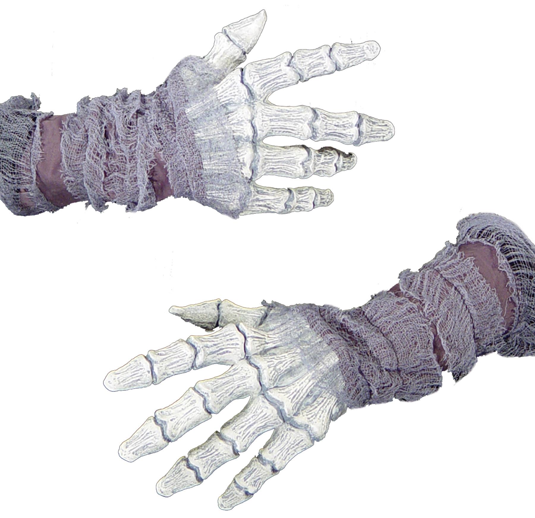 Ghostly Bones Gauze Adult Gloves