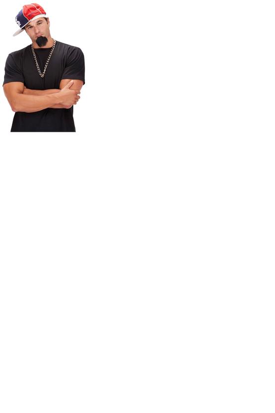 Rapper Black Goatee Adult Costume Accessory