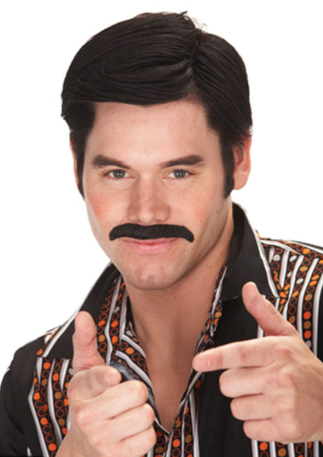 1970's Black Mustache Adult Costume Accessory