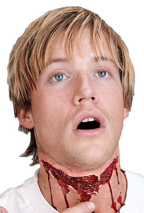 Slashed Neck FX Prosthetic Makeup Accessory